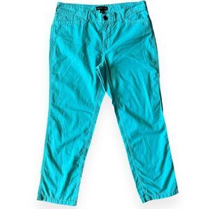 Adrienne Vittadini Teal Capris Women's 8 Pedal Pusher Casual Errand Coastal Chic